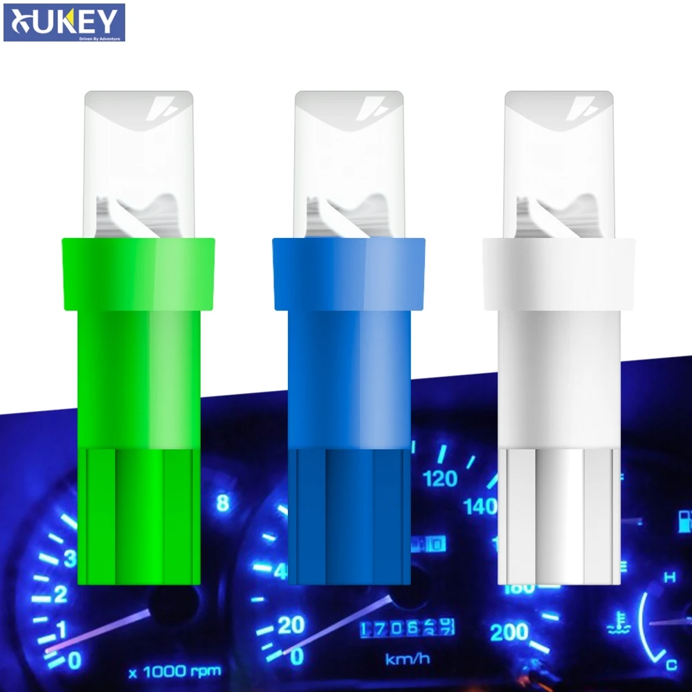 Xukey W1.2 W3W T5 светодиодный лампы автомобиля клиновидные боковые спидометра манометр Панель огни приборной панели лампа портом «мама» линзами 12В 0,5 W