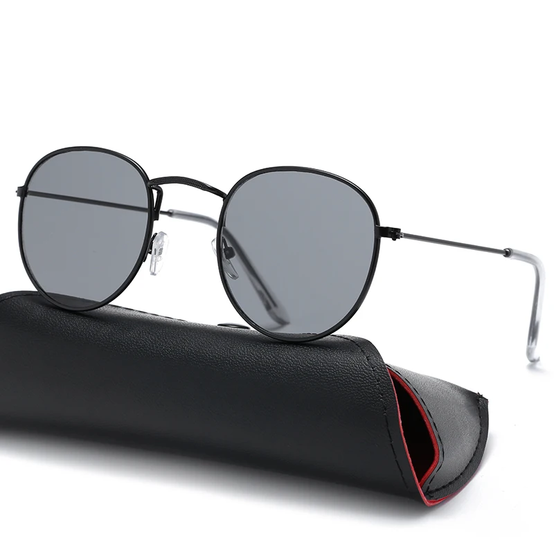 Винтажные Круглые Солнцезащитные очки для женщин, мужчин, женщин, брендовая металлическая оправа, зеркальные линзы, солнцезащитные очки для женщин, Ретро стиль, мужские ретро очки