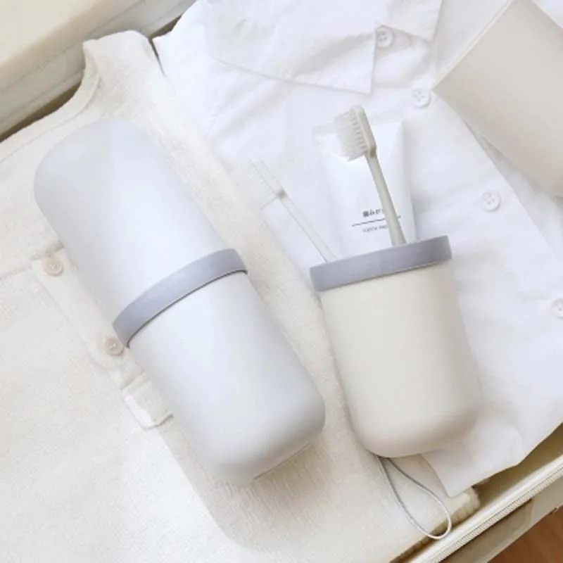 

Creative Simple Toothbrush Box Travel Portable Test Cleaning Cup Toothbrush Toothpaste Set Storage Box Environmental Protection
