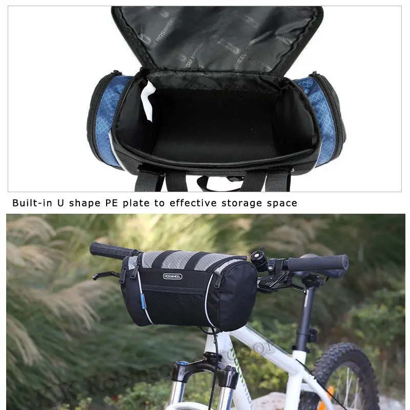 Sale ROSWHEEL 5L Bike Bicycle Cycling Bag Handlebar Front Tube Pannier Basket Shoulder Pack 5