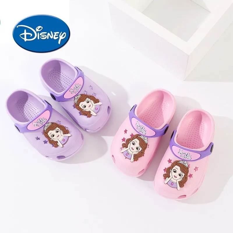 

Disney Mickey Minnie Original Cartoon Kids Shoes Baby Hole shoes Summer Beach Slippers Non-slip Children's Sandals #099