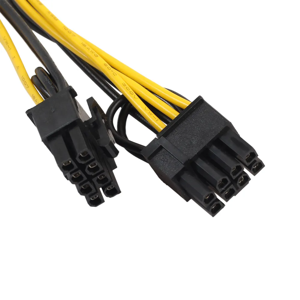 Mosunx PCI-E 6-pin To 2x 6+2-pin (6-pin/8-pin) Power Splitter Cable PCIE PCI Express Dropshipping