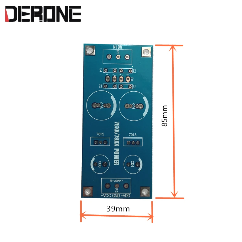 1 шт. PCB регулируемой линейной мощности LM7815 lm7915 для предусилителя ЦАП