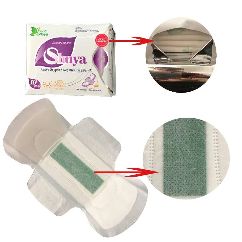 10Piece=1Pack/lot ShuYa Anion Pads Sanitary Napkin Kill Bacteria Anti Inflammation Remove Yeast