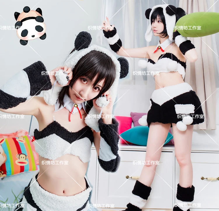 Аниме LoveLive! Косплей Нико Ядзава косплей костюм панды на Хэллоуин модные милые