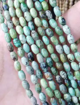 

Free ship--2strands 4x8mm jasper turquoise Affrical turquoise white turquoise Beads rice Barrel Jewelry Loose Beads