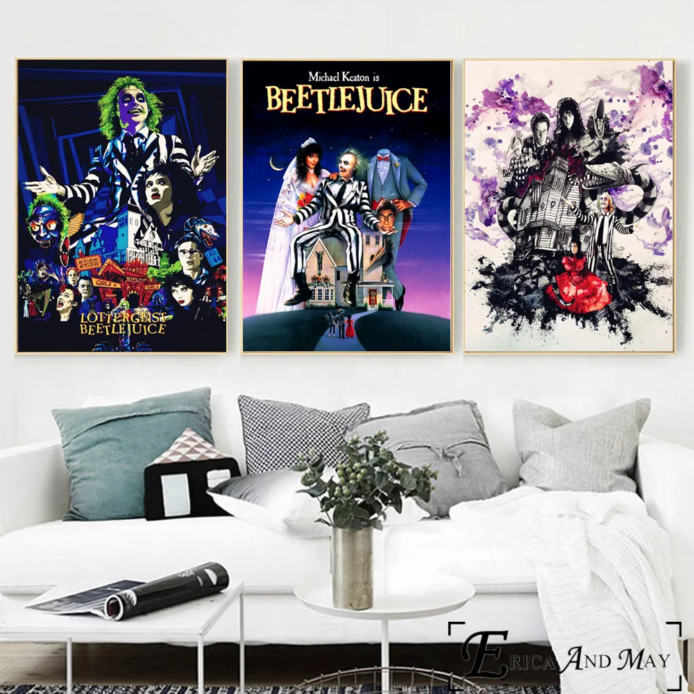 

Beetlejuice Vintage Movie Artwork Wall Art Canvas Painting Poster For Home Decor Posters And Prints Unframed Decorative Pictures