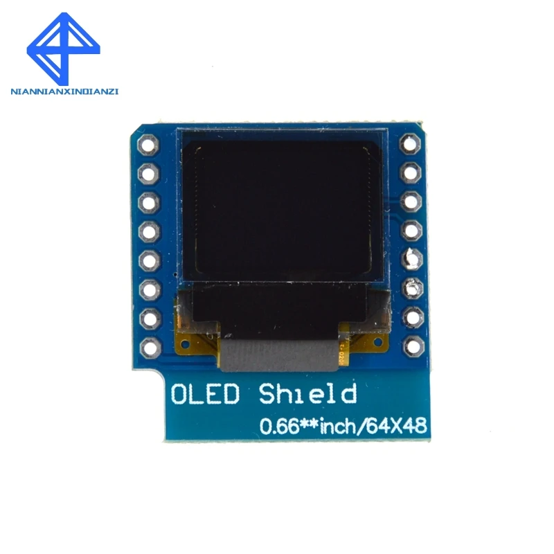 ESP32 Minikit OLED щит для D1 mini 0 66 &quotдюймов 64X48 IIC I2C | Электронные компоненты и