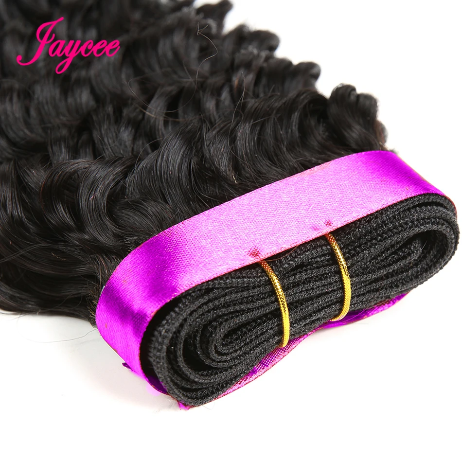 Jaycee Brazilian Deep Wave 3/4 Bundles With Closure Remy Human Hair Weave Bundles With Closure extenciones de pelo natural