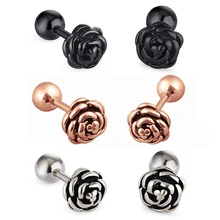 1 шт. ушной хрящ спиральные ювелирные изделия в форме розы уха Лабрет Piericngs 1,2*6*4/6 мм шпильки для губ Грач мочки пирсинг украшения для тела