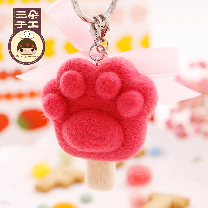 Felt Craft 1 Set Cat's Paw Felting Poke DIY Hand String Material Package Wool Poked | Дом и сад