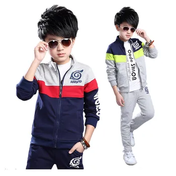 

kids clothes set coat and pants set cartoon naruto cosplay set for 3-10years children boys girls anime clothing set
