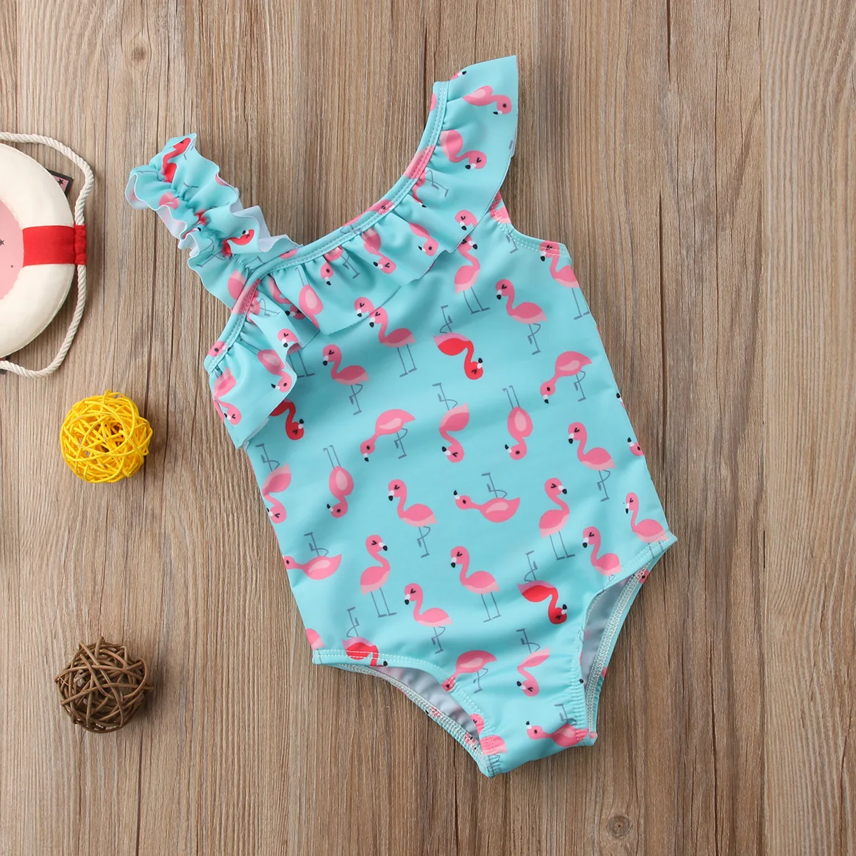 Одежда для маленьких детей ясельного возраста с рисунком Фламинго детский купальник для девочки дети цельный ванный комплект, купальная одежда, танкини, купальный костюм для детей Детская одежда для пляжа