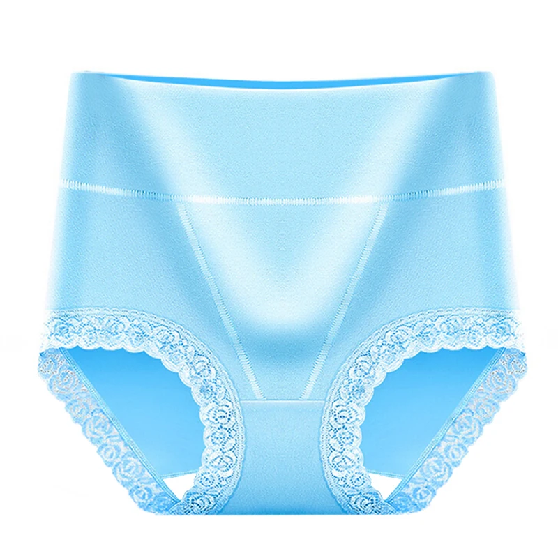 Women Sexy High Waist Panties Lace Body Shaper Underwear Soft Breathable Briefs Seamless Ladies Warm Female
