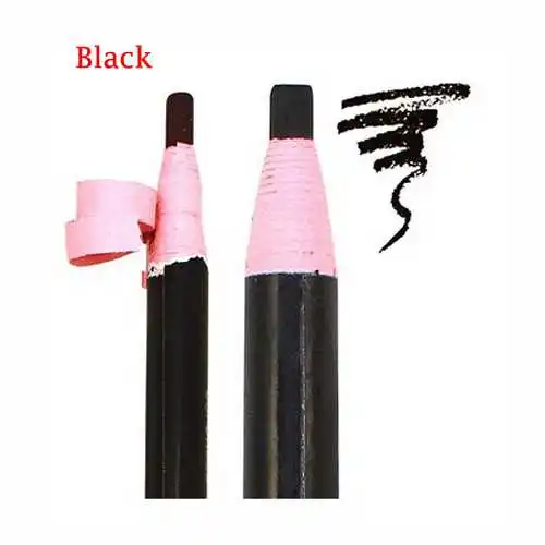 Bittb 30 шт. водоотталкивающие чернила карандаш для бровей комплект макияж карандаш для бровей карандаш ручка длинный корректор для бровей косметическое зеркало с расческой - Цвет: Black
