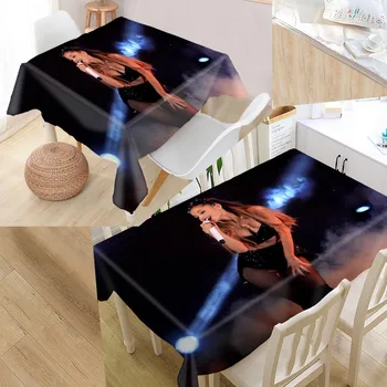 

Ariana Grande Custom Table Cloth Oxford Print Rectangular Waterproof Oilproof Table Cover Square Wedding Tablecloth P~
