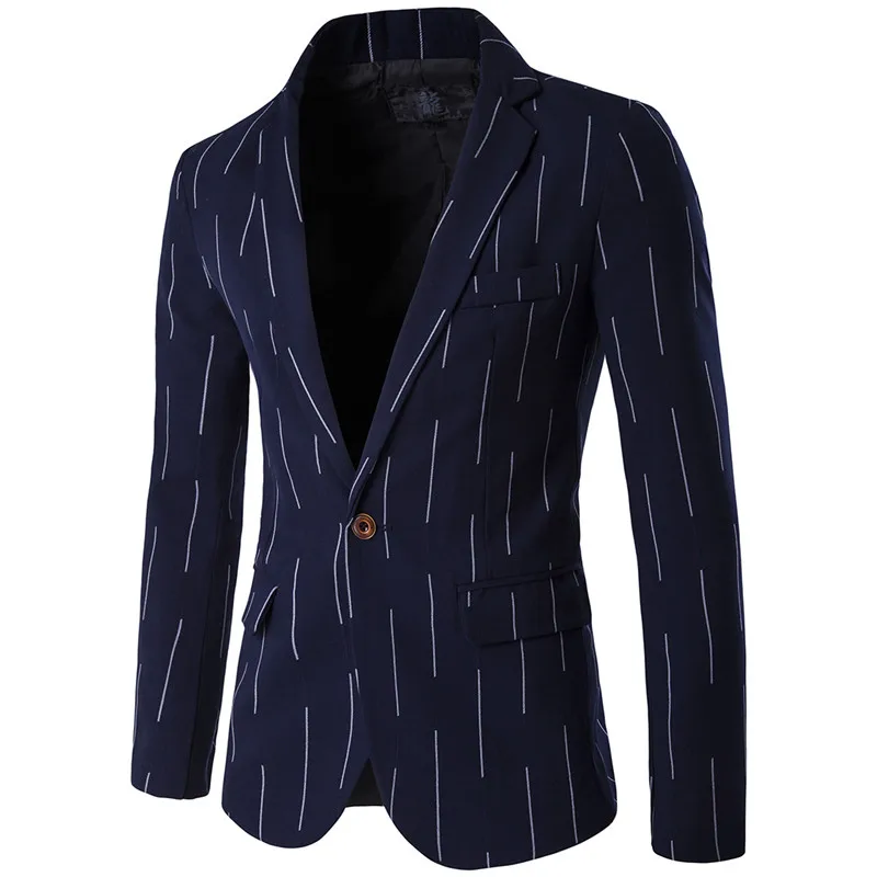 Для мужчин blazer моды случайные линии узор узкие в британском стиле пиджак/2019 Весна и осень высокого качества M-5XL костюм пальто Для мужчин blazer моды случайные линии узор узкие в британском стиле пиджак/2019 Весна и осень высокого качества M-5XL костюм пальто