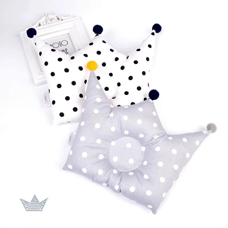 

ideacherry Cotton Baby Pillow Newborn Baby Head Support Shaped Sleep Pillow Prevent Flat Head Anti-roll Cushion Nursing Pillows