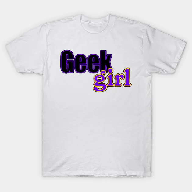 Печатная Мужская футболка новый стиль Geek Girl женская (3)|Футболки| |
