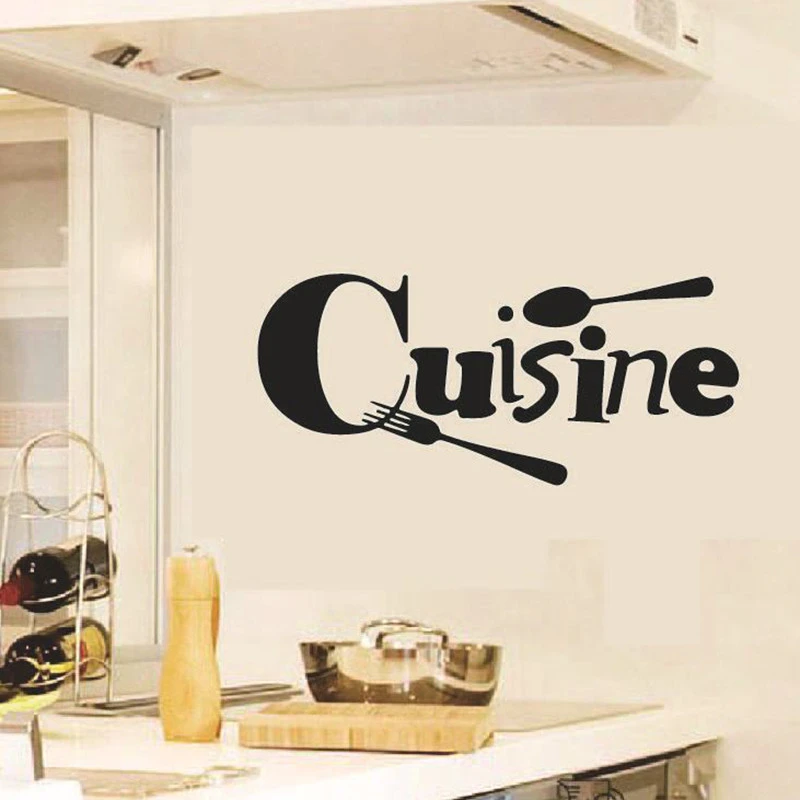 Cuisine Stickers French Wall Stickers Home Decor Wall Decals For Kitchen Decal Sticker Wall Poster Home Decoration Lw61 Wall Stickers Aliexpress