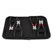 4 шт. 7 дюймов Стопорные плоскогубцы Внутренние Внешние изогнутые прямые стопорные кольца Стопорные плоскогубцы инструмент ручные инструменты