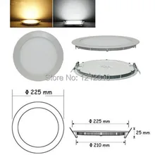 5 шт./лот ультра-тонкий светодиодный свет вниз лампы 25 Вт LED потолочные встраиваемые сетки светильник тонкий круглый световой панели DHL