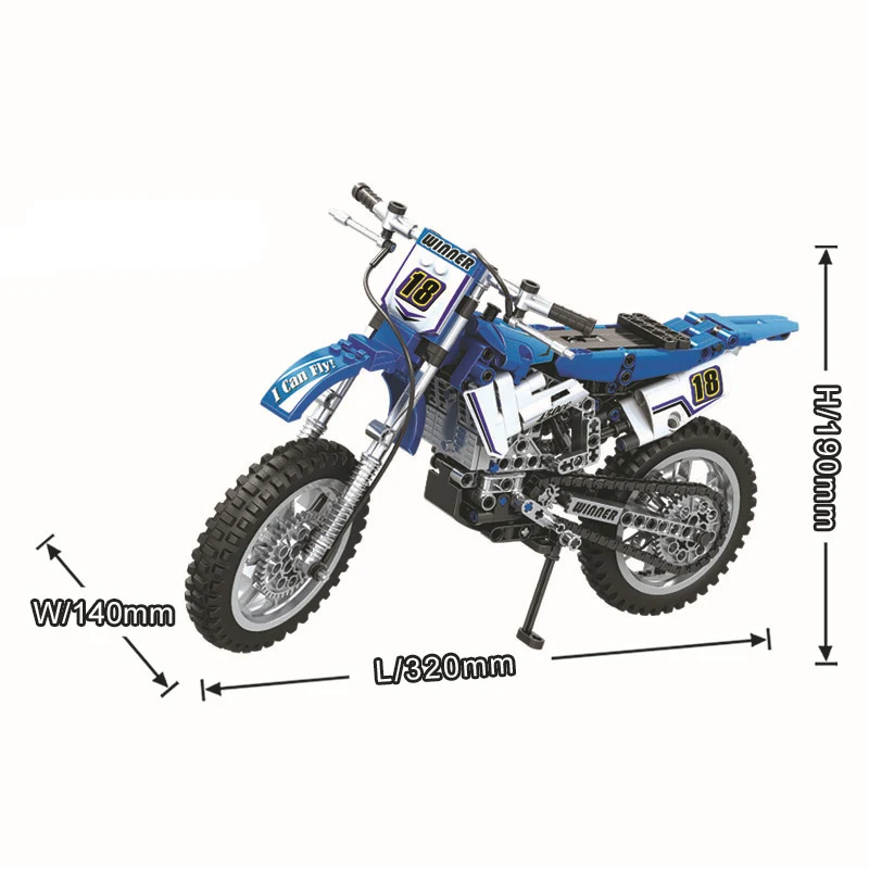 7045 474 шт Technic City Moto Cross Bike Строительные блоки Набор DIY Кирпичи классическая модель детские игрушки для детей подарок