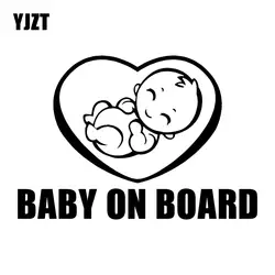 YJZT 16,5X11,2 см мультфильм поцарапанный стикер автомобиля креативный ребенок на доске виниловые декоративные наклейки аксессуары C25-0061