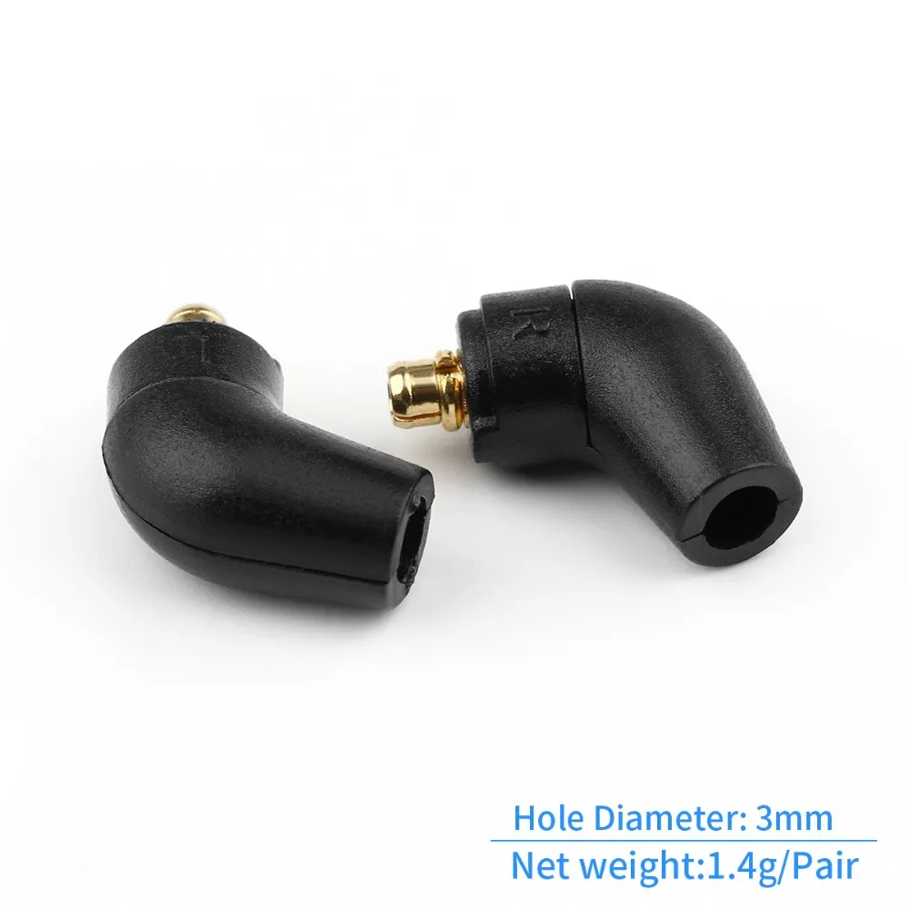 Headphone Plug Adapters HIFI DIY Audio Connector For MMCX ER4SR ER4XR SE315 SE535 UE900 Wire AUX Jack Adapter Black Transparent