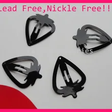 50 шт 3,8 см 1," Черный мультфильм Клубника Стиль металлические Пружинные зажимы на никеле бесплатно и свинец, торговля оптом