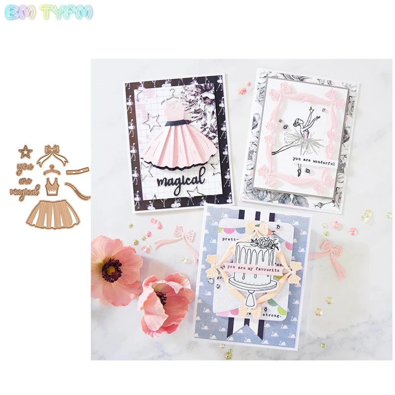 

BM Skirt dress Metal Cutting Dies Stencil for DIY Scrapbooking Photo Album Embossing Paper Cards Decorative Crafts