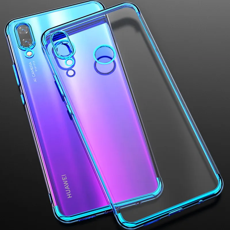 

WeeYRN Huawei P Smart 2019 Full Protection Phone Case Honor 10 10 lite Plating Soft Case Huawei P Smart Transparent Case Cover