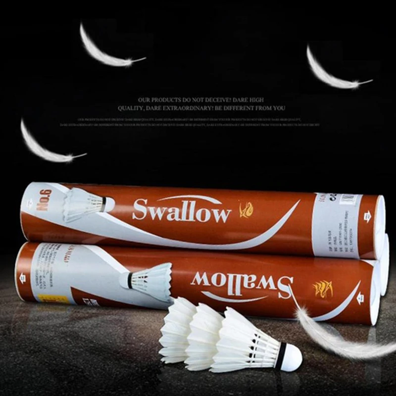 12 unids/lote bádminton ganso bola bádminton Shuttlecock deportes al aire libre gimnasio Accesorios