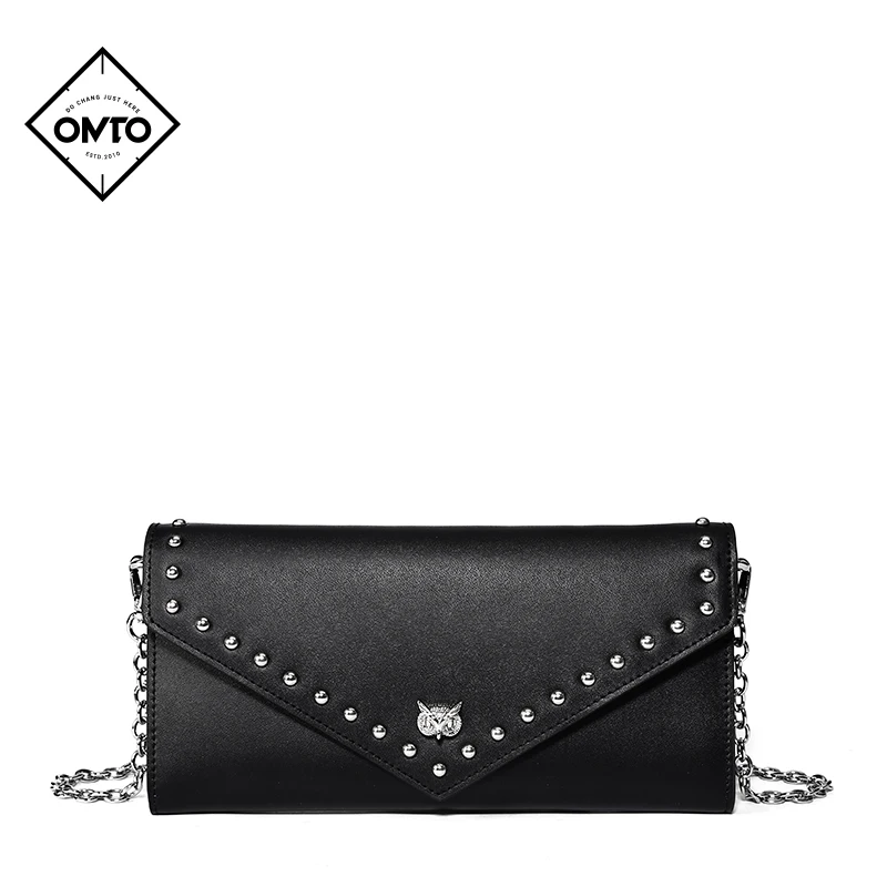 

OMTO luxury brand women bag split leather lady mini one shoulder crossbody messenger bag female chain bag