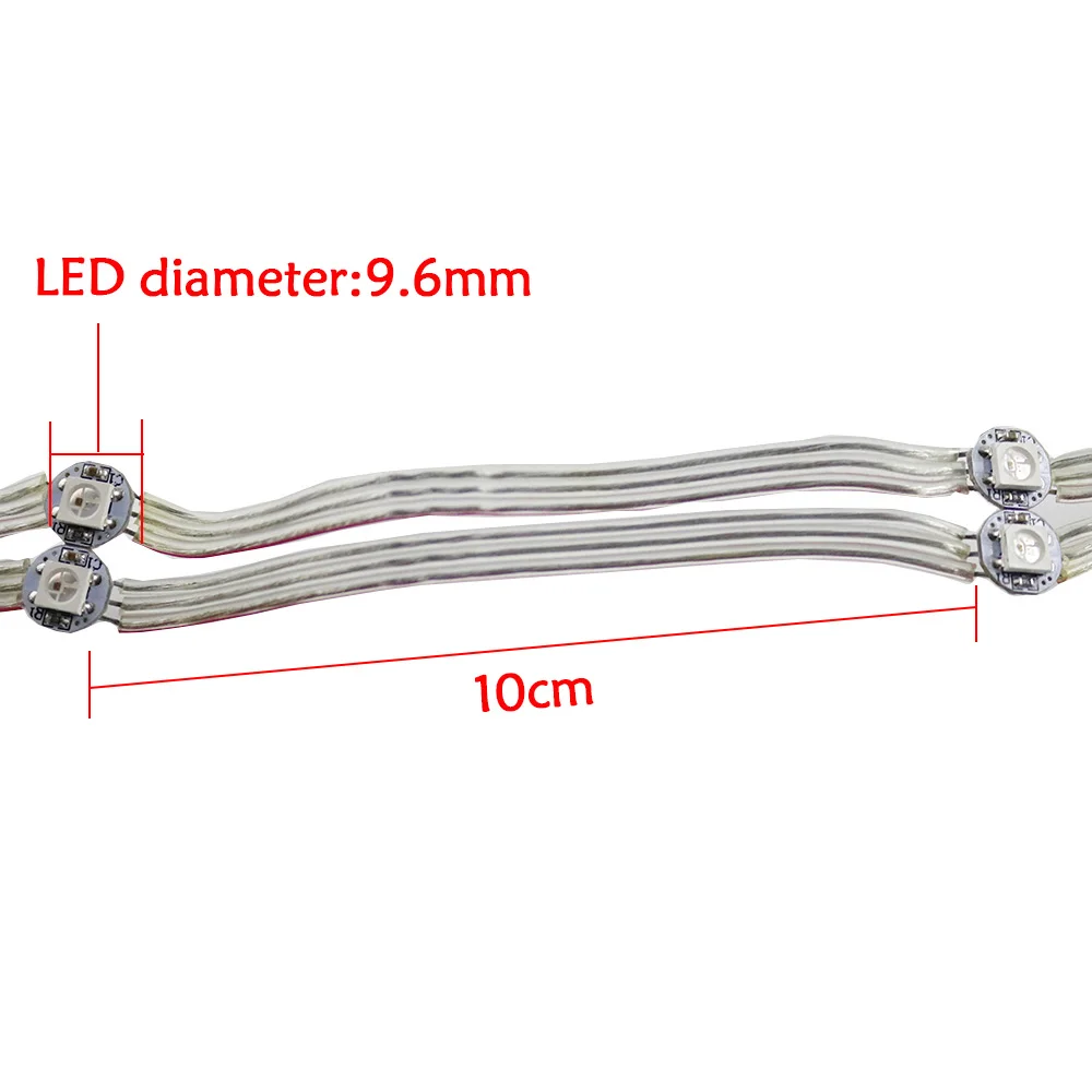 50/100 шт предварительно припой светодиодный радиатор WS2812B 5050 SMD адресуемый