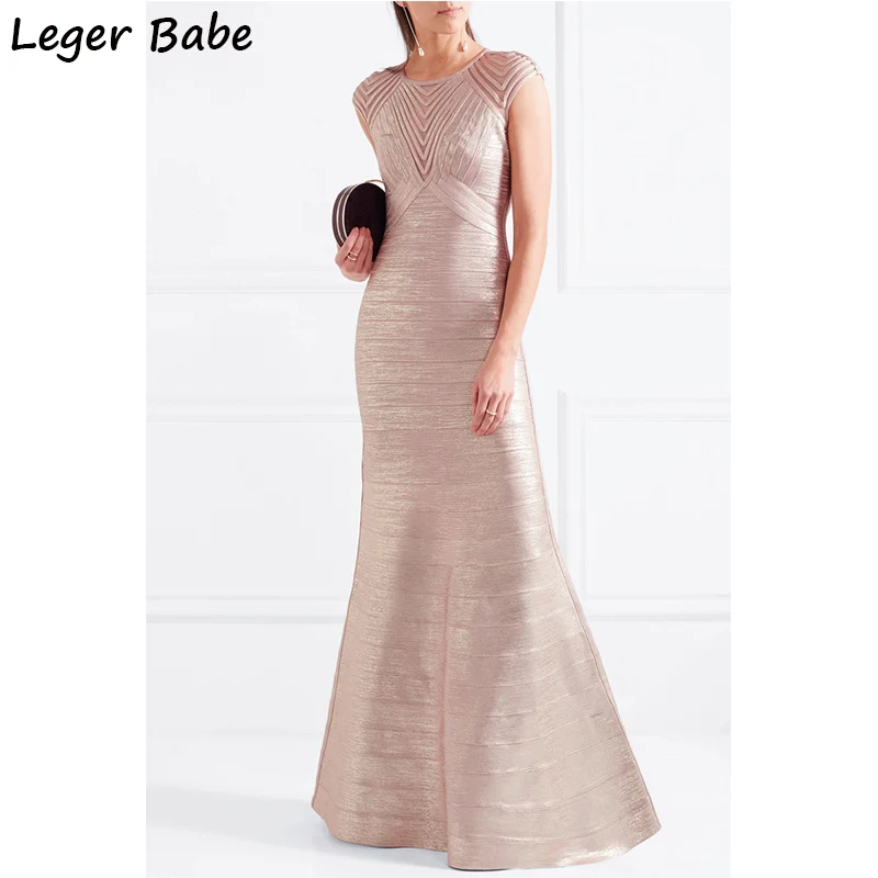 

Special occasion gowns cap sleeve robe femme longue soiree vestidos de fiesta rose gold foil maxi fit and flare metallic dress