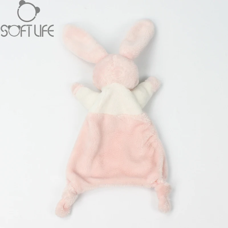 Baby Infant Cute Rabbit Plush Doll Toy Comfort Towel Soft Appease Doll Stuffed Animal Bunny Toy Playmate Calm Educational Dolls (25)