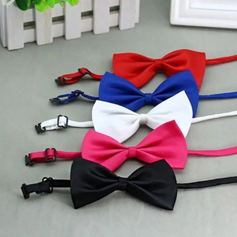 

Hoomall Pet Bow Tie Cute Solid Adjustable Cat Bowtie Pet Dog Collar Bowknot Necktie Cats Products for Pets Collar Para Gato