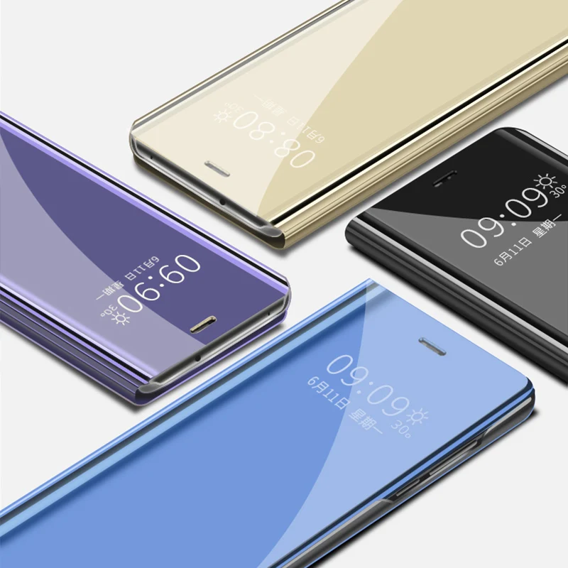 Чехол для Samsung Galaxy J2 Prime роскошный зеркальный умный кожаный чехол с откидной
