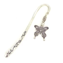 Новая креативная Мода бабочка животное металлическая Серебряная Закладка дизайн Девушки Бабочка закладки подарок