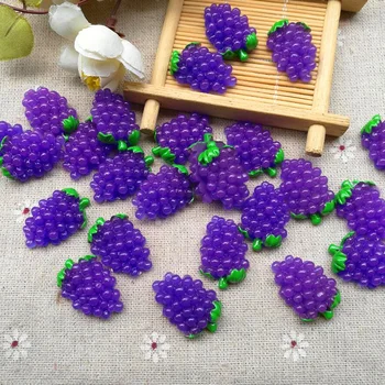 

10pcs/lot resin flat back simulation fruit Grape slice 19*28mm decor crafts bonsai home DIY