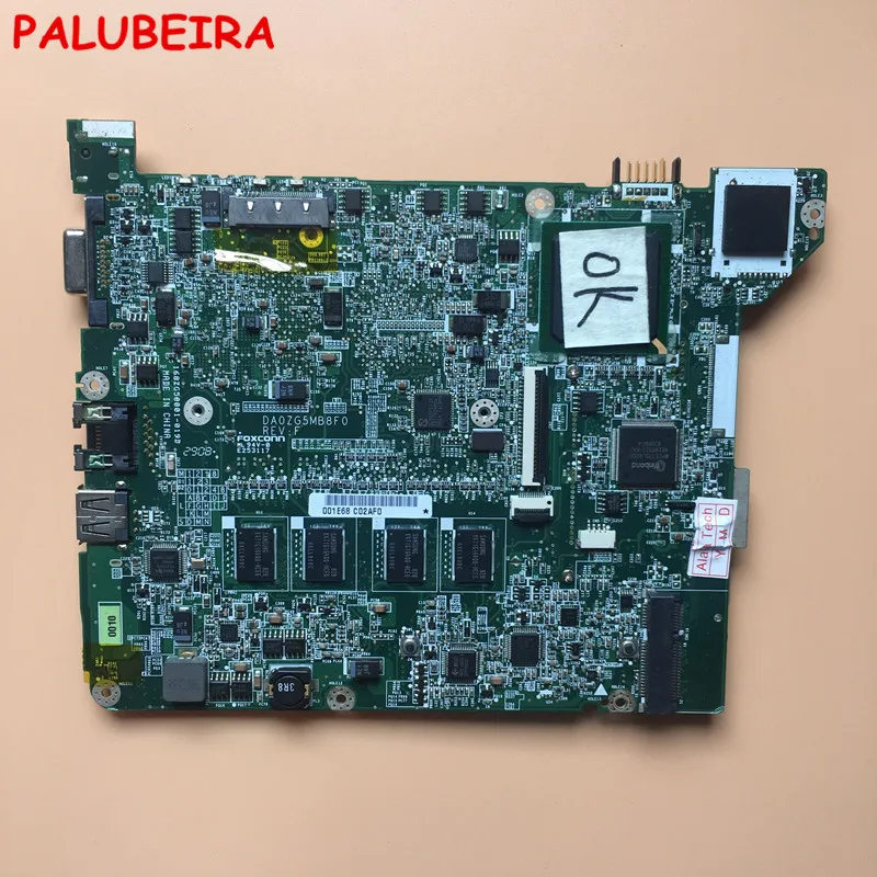 

PALUBEIRA high quality For Acer Aspire One ZG5 A150 DA0ZG5MB8F0 Laptop Motherboard N270 Main Board