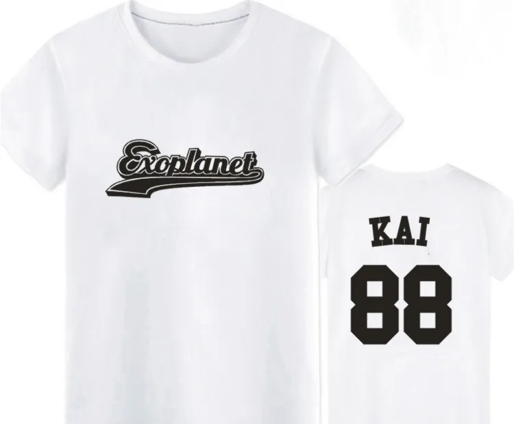 Женская летняя футболка New Planet No. 3 exo kpop EXO Xiumin Chanyeol Sehun Baekhyun Футболка k pop pop|shirt