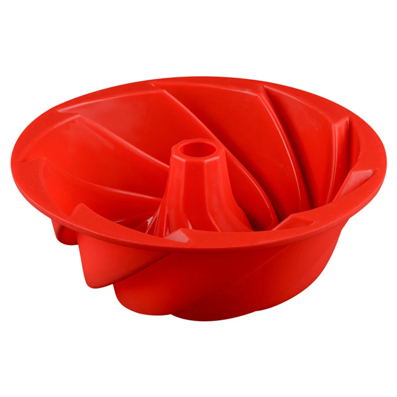 Food Grade 9 inches Silicone Mold Big Swirl Shape Silicone Butter Cake Mould Baking form Tools For Cake Mold Bakery baking dish