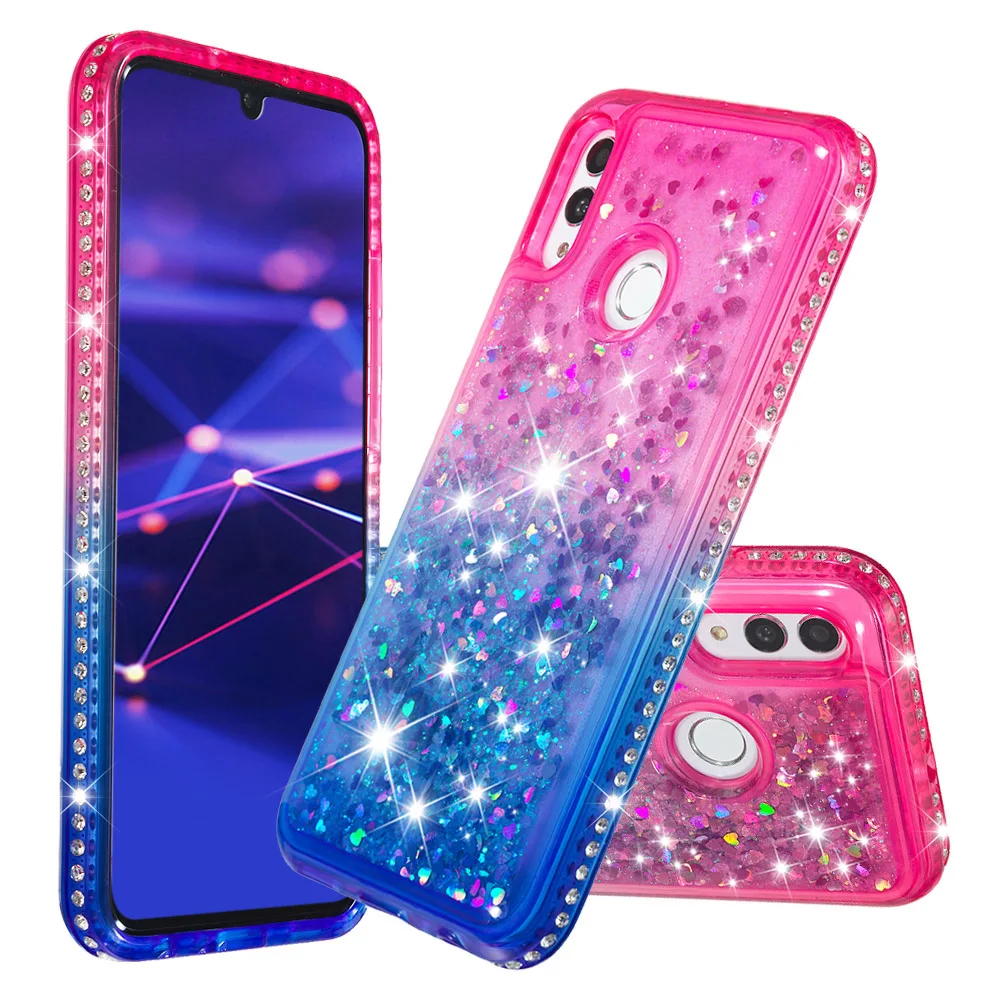 Diamond Glitter Case For Huawei P Smart Plus 2019 Gradient Bling Quicksand Soft Silicone Case for Huawei Honor 10 Lite Cover (1)