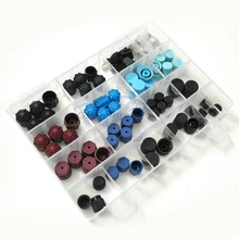 88 шт./лот Авто A/C универсальный R134a F12 R12 воздуха колпачок вентиля шины Чехол высокая/низкая Давление Набор для автомобильного кондиционера, подготовки