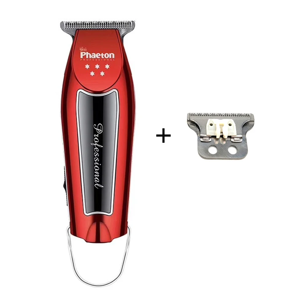 Профессиональная точность 2 скорости машинка для стрижки волос Электрический триммер для волос Бритва для бороды для мужчин Парикмахерская Машинка для стрижки волос - Цвет: Red Add 1pcs Blade