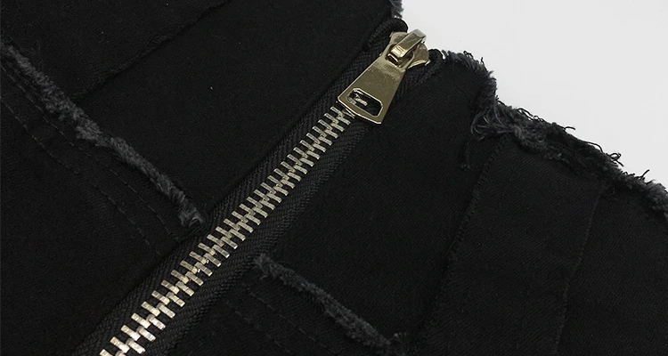 MUMUZI черные джинсовые шорты женские 2018 летние новые с высокой талией шикарный стиль Горячая Распродажа молния спереди короткие брюки