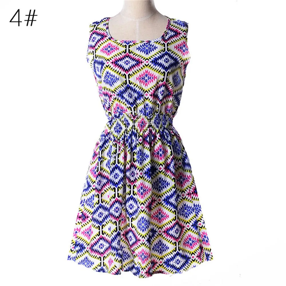 Fashion Tunic Women Dress 2016 Plus Size XXL O-neck WOMEN DRESS Summer Style Floral Print Casual Dresses Women Vestidos Woman (30)