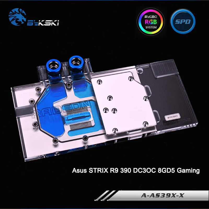 Bykski A-AS39XDC3-X полноэкранная Графическая карта блок водяного охлаждения RGB/RBW для Asus